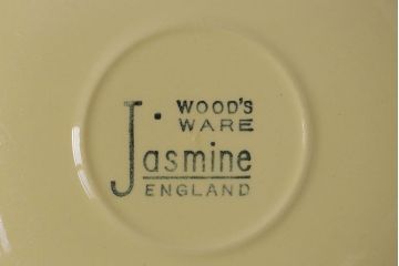 イギリスビンテージ　Woods ware(ウッズウエア)　Jasmine(ジャスミン)　レトロなカップ&ソーサー2客セット