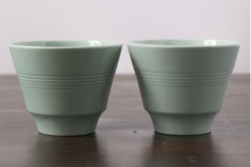 イギリスビンテージ　Woods ware(ウッズウエア)　Beryl(ベロル)　レトロなトリオ2客セット