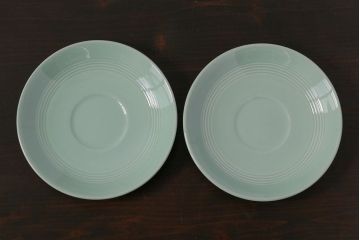 イギリスビンテージ　Woods ware(ウッズウエア)　Beryl(ベロル)　レトロなトリオ2客セット