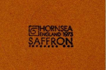 アンティーク雑貨　イギリスビンテージ　HORNSEA(ホーンジー)　Saffron(サフラン)　レトロでかわいらしいトリオ2客セット(1)
