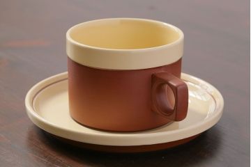 イギリスビンテージ　HORNSEA(ホーンジー)　CINNAMON(シナモン)　カップ&ソーサー1客