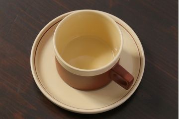 イギリスビンテージ　HORNSEA(ホーンジー)　CINNAMON(シナモン)　カップ&ソーサー1客