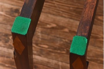 アンティーク家具　アンティーク　マホガニー材　象嵌がお洒落なサイドテーブル(コンソールテーブル  、折りたたみ机)