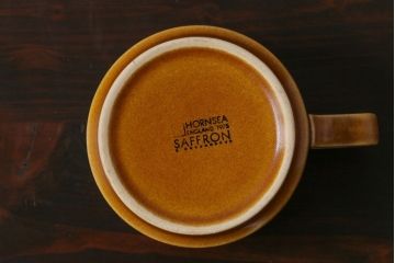 アンティーク雑貨　イギリスビンテージ　HORNSEA(ホーンジー)　Saffron(サフラン)　レトロでかわいらしいトリオ2客セット(2)