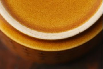 アンティーク雑貨　イギリスビンテージ　HORNSEA(ホーンジー)　Saffron(サフラン)　レトロでかわいらしいトリオ2客セット(2)