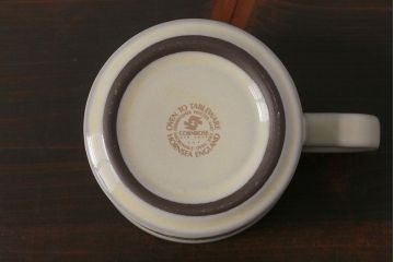 アンティーク雑貨　イギリスビンテージ　HORNSEA(ホーンジー)　Cornrose(コーンローズ)　カップ&ソーサー2客セット(2)