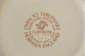 アンティーク雑貨　イギリスビンテージ　HORNSEA(ホーンジー)　Cornrose(コーンローズ)　カップ&ソーサー2客セット(2)