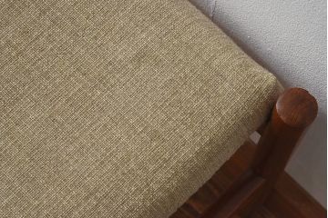 北欧家具　チーク材が温かみを感じさせるスツール(オットマン、椅子、クッションチェア)