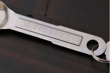 アンティーク雑貨　イギリスビンテージ　シンプルな形のメジャースプーン(ティースプーン、テーブルスプーン)セット