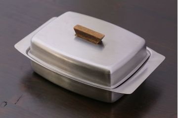 アンティーク雑貨　イギリスビンテージ　異素材の組み合わせが格好いいバターケース(バターディッシュ)