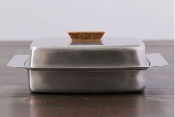 アンティーク雑貨　イギリスビンテージ　異素材の組み合わせが格好いいバターケース(バターディッシュ)