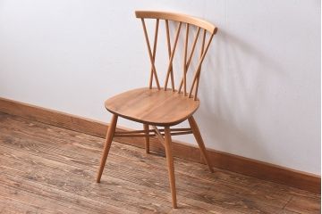 ヴィンテージ家具　ERCOL(アーコール)　イギリスビンテージ　エックスバックチェア(クロスバックチェア)(1)