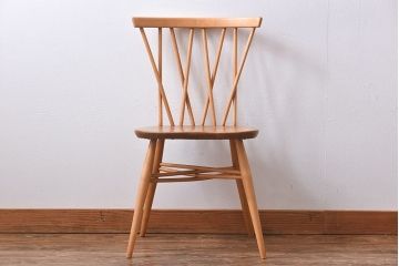 ヴィンテージ家具　ERCOL(アーコール)　イギリスビンテージ　エックスバックチェア(クロスバックチェア)