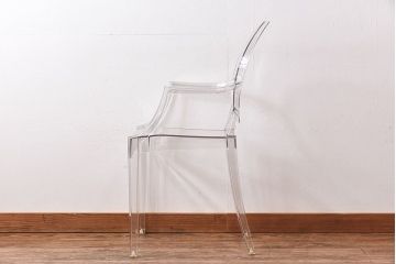 中古　Kartell(カルテル)　Louis Ghost(ルイ・ゴースト)　アームチェア(椅子)(定価約4万6千円)