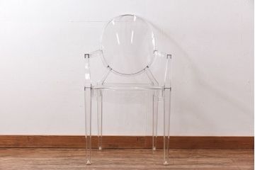 中古　Kartell(カルテル)　Louis Ghost(ルイ・ゴースト)　アームチェア(椅子)(定価約4万6千円)