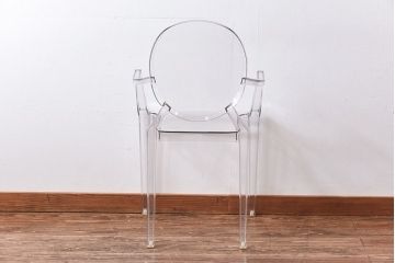 中古　Kartell(カルテル)　Louis Ghost(ルイ・ゴースト)　アームチェア(椅子)(定価約4万6千円)