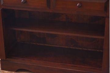 中古　美品　松本民芸家具　シックなA型食器棚(収納棚、戸棚)(定価47万円)(1)