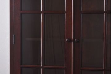 中古　美品　松本民芸家具　シックなA型食器棚(収納棚、戸棚)(定価47万円)(1)