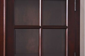 中古　美品　松本民芸家具　シックなA型食器棚(収納棚、戸棚)(定価47万円)(1)