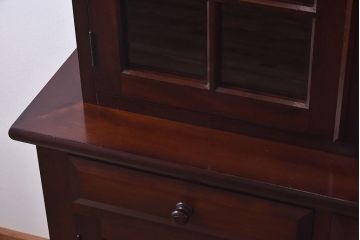 中古　美品　松本民芸家具　シックなA型食器棚(収納棚、戸棚)(定価47万円)(1)