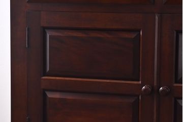 中古　美品　松本民芸家具　シックなA型食器棚(収納棚、戸棚)(定価47万円)(1)