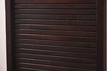 アンティーク家具　イギリスアンティーク　蛇腹式の扉が個性的なファイリングキャビネット(書類ケース、チェスト)