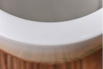 アンティーク雑貨　ノリタケ・則武(日陶)　楓の図　シンプルなデザインの火鉢(手あぶり、鉢カバー)
