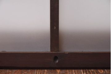 昭和初期　花模様ガラス　レトロなお部屋にぴったりの引き戸2枚セット(ガラス戸、窓)