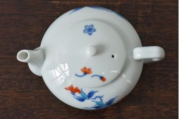 アンティーク雑貨　今泉今右衛門　柘榴文があしらわれた上品な急須(ティーポット)