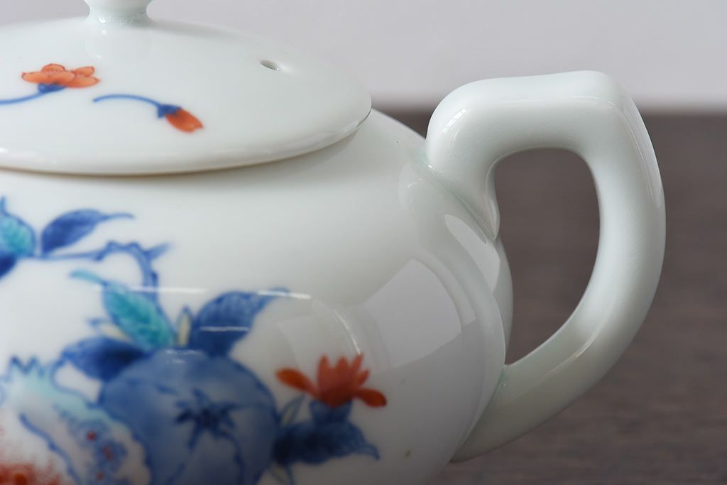 アンティーク雑貨　今泉今右衛門　柘榴文があしらわれた上品な急須(ティーポット)