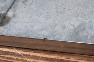 レトロ家具　昭和レトロ　錆のある風合いが魅力的なブリキガラスケース(ショーケース、飾り棚)(1)