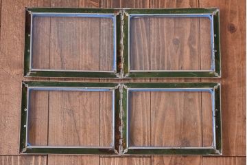 レトロ家具　昭和レトロ　錆のある風合いが魅力的なブリキガラスケース(ショーケース、飾り棚)(2)