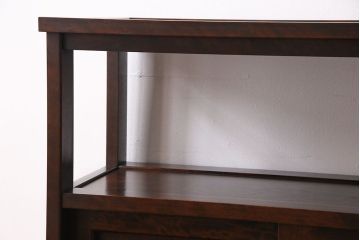 中古　北海道民芸家具　HM105　茶タンス(茶棚・飾り棚)(定価約23万円)
