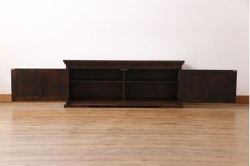 中古　神居民芸　木の味わいとシックな雰囲気が魅力のローボード(サイドボード、整理棚)