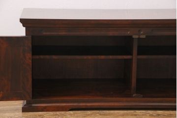 中古　神居民芸　木の味わいとシックな雰囲気が魅力のローボード(サイドボード、整理棚)