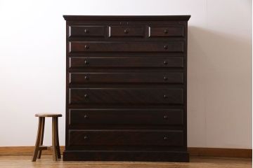 中古　神居民芸　上品さが漂う整理タンス(チェスト、衣装箪笥、引き出し)