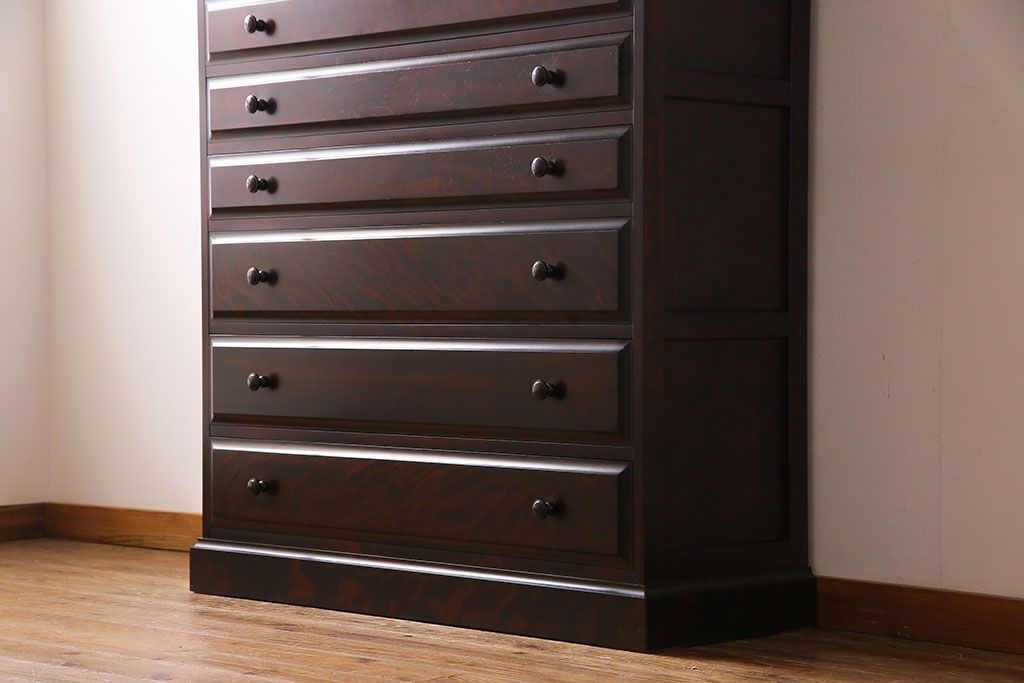 中古　神居民芸　上品さが漂う整理タンス(チェスト、衣装箪笥、引き出し)