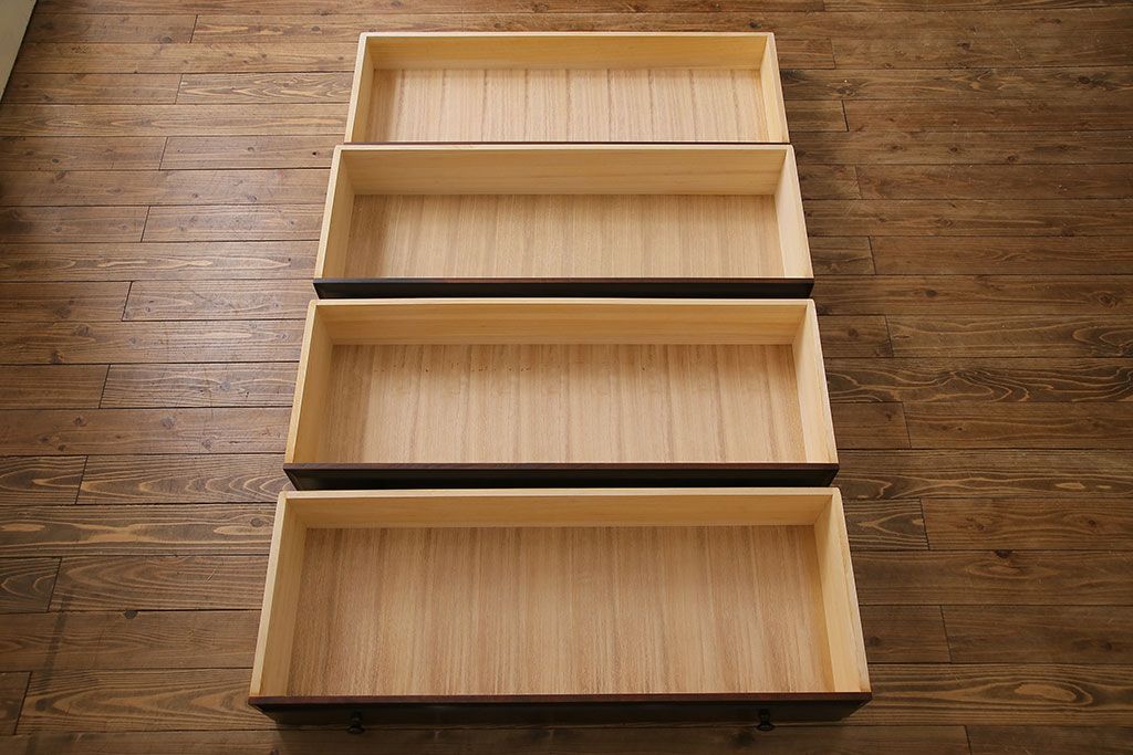 中古　神居民芸　上品さが漂う整理タンス(チェスト、衣装箪笥、引き出し)