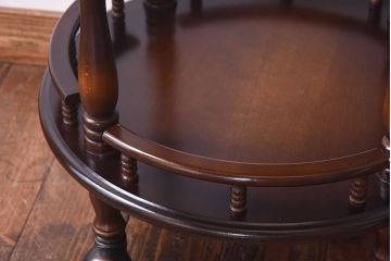 中古　飛騨産業　キツツキ　シックなキャスター付きキッチンワゴン(サイドテーブル)