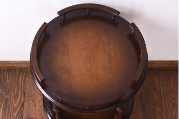 中古　飛騨産業　キツツキ　シックなキャスター付きキッチンワゴン(サイドテーブル)