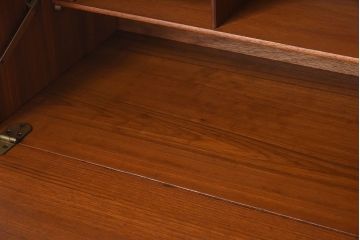 ヴィンテージ家具　北欧ビンテージ　チーク材　シンプルなライティングビューロー(簿記机、在宅ワーク、在宅用デスク)