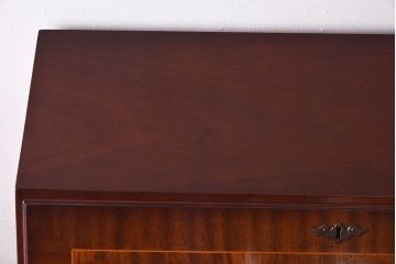 ヴィンテージ家具　イギリスビンテージ　ウォールナット材　品格のあるライティングビューロー(簿記机、在宅ワーク、在宅用デスク)