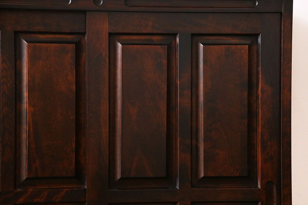 中古　神居民芸　樺材　木目が味わい深い下駄箱(収納棚、戸棚)