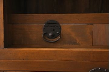 アンティーク家具　和製アンティーク　ヒノキ材　和モダンスタイルにおすすめな美濃帳場箪笥(収納棚、キャビネット)