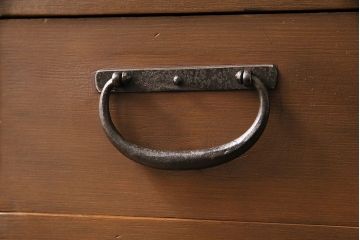 アンティーク家具　和製アンティーク　ヒノキ材　和モダンスタイルにおすすめな美濃帳場箪笥(収納棚、キャビネット)