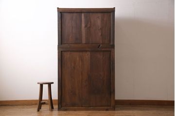 アンティーク家具　和製アンティーク　ヒノキ材　和モダンスタイルにおすすめな美濃帳場箪笥(収納棚、キャビネット)