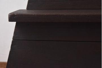 アンティーク雑貨　和製アンティーク　古い木が渋さを感じさせる大正昭和期の踏み台(花台)