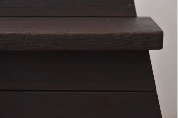 アンティーク雑貨　和製アンティーク　古い木が渋さを感じさせる大正昭和期の踏み台(花台)