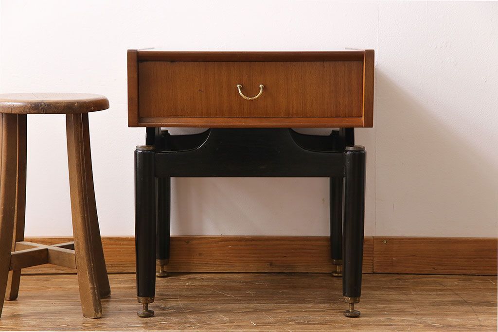 ［昭和レトロ］木製 銘木 スツール サイドテーブル アンティーク 昭和レトロ］木製 銘木 スツール サイドテーブル アンティーク