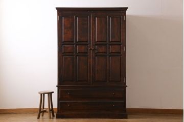 中古　神居民芸　洋室にも馴染みの良い衣装盆付き和タンス(引き出し、箪笥、着物箪笥)